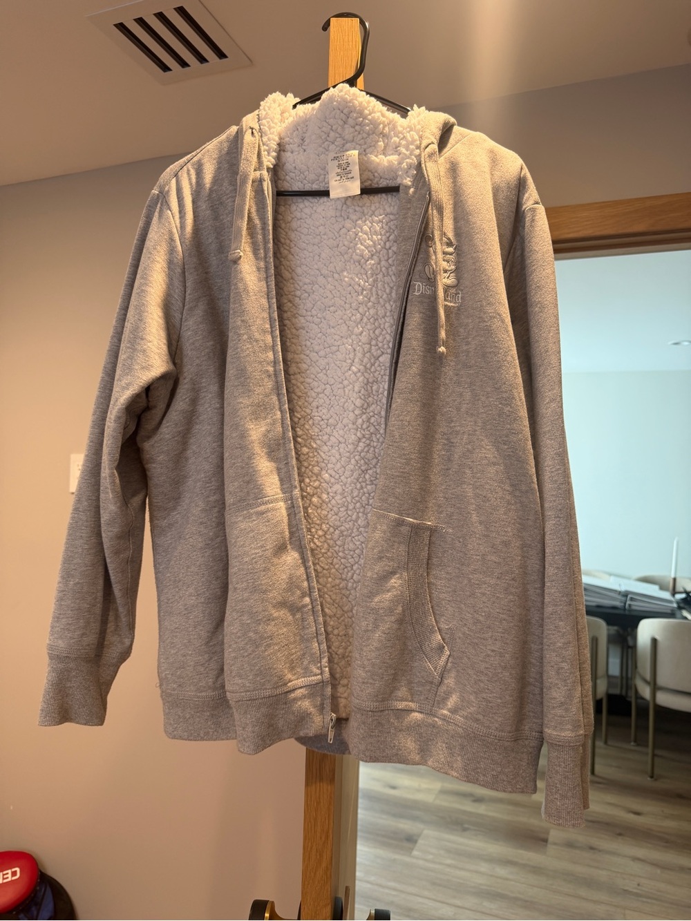 Disney Full Zip Hoodie - Light Gray